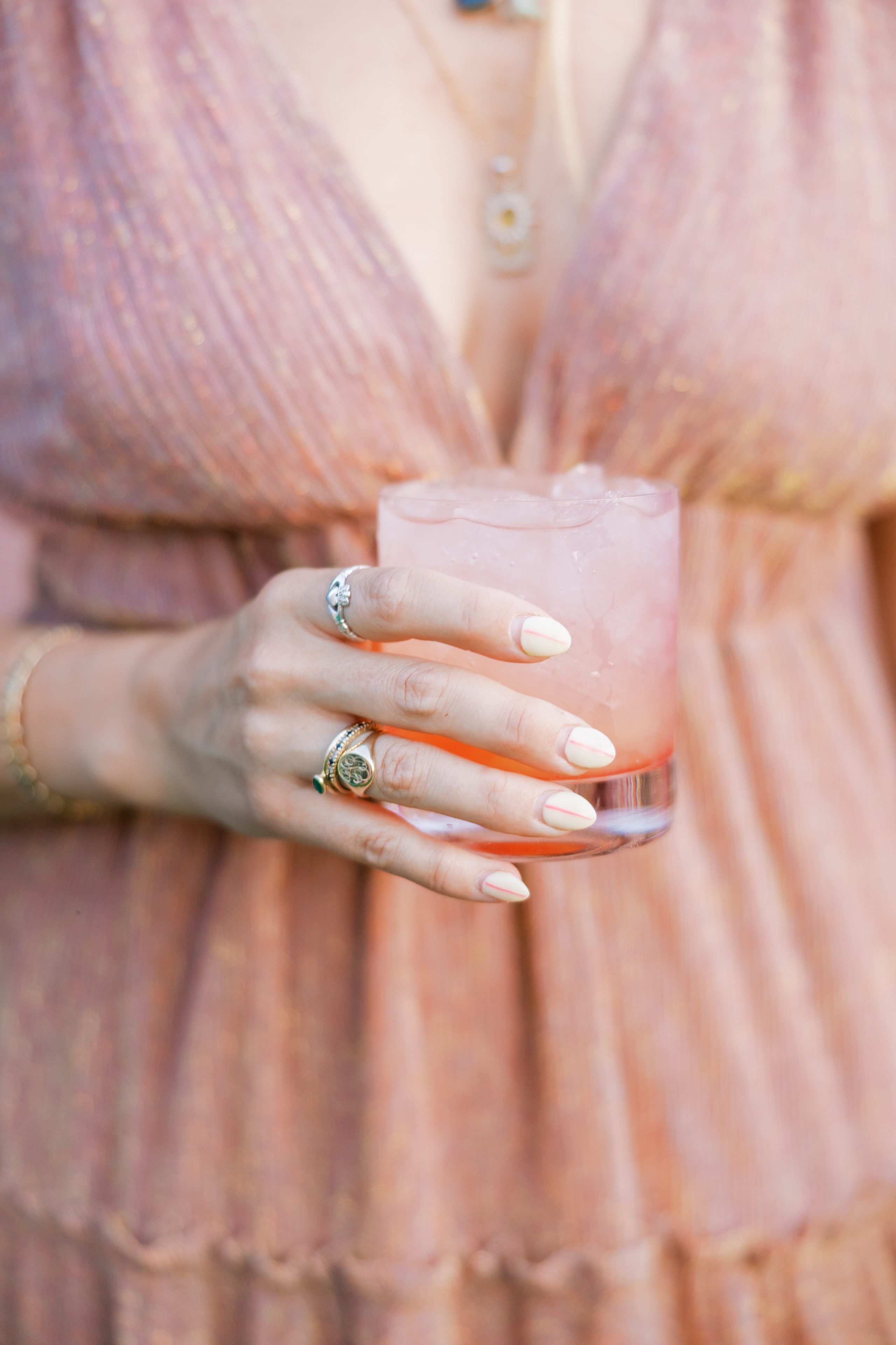 Bride holding a signature cocktail — Jay Barr Photography