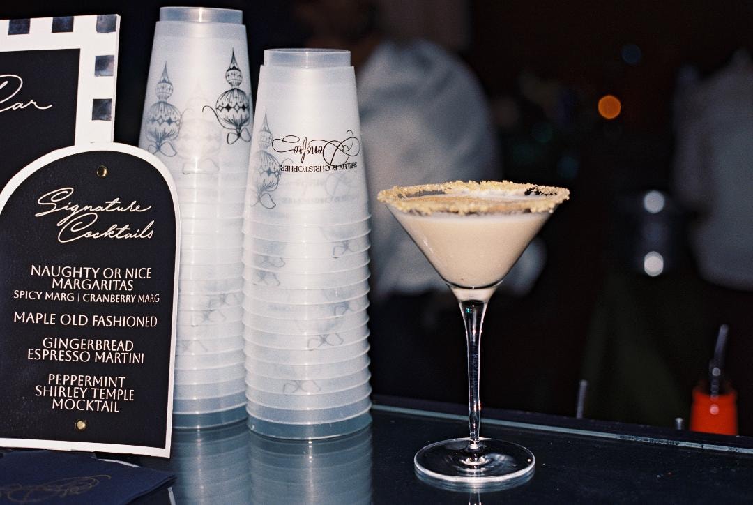 Signature cocktail at a Calm Your Soul wedding